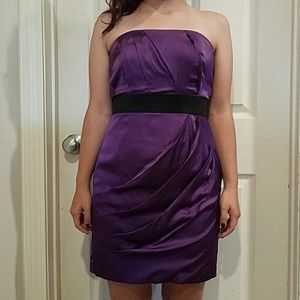 Purple Satin Dress